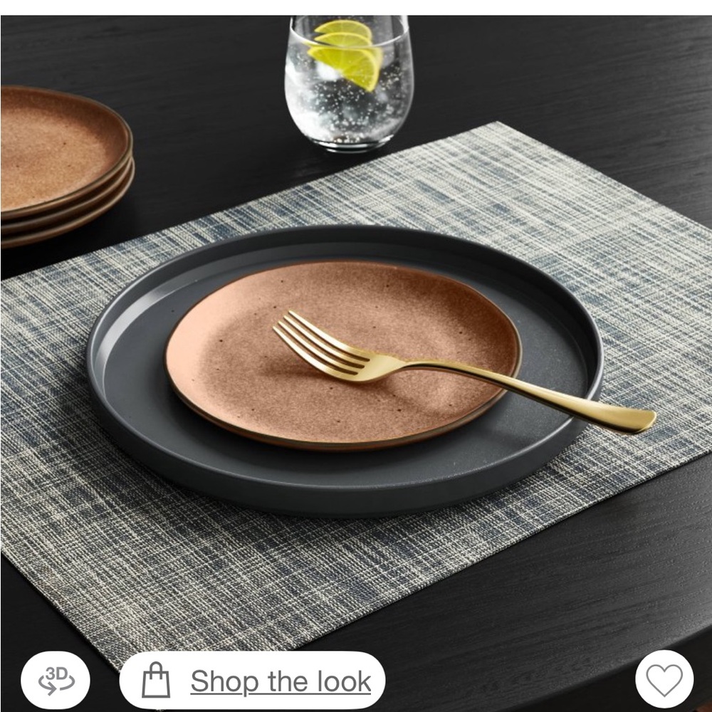Threshold Gray Textured Woven Placemats, Set of 2